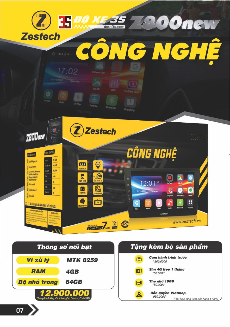 Màn hình Ô Tô Zestech Z800 New