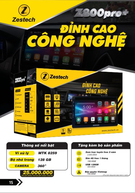 Màn hình Zestech Z800 Pro+ 360 – Tích hợp Camera 360