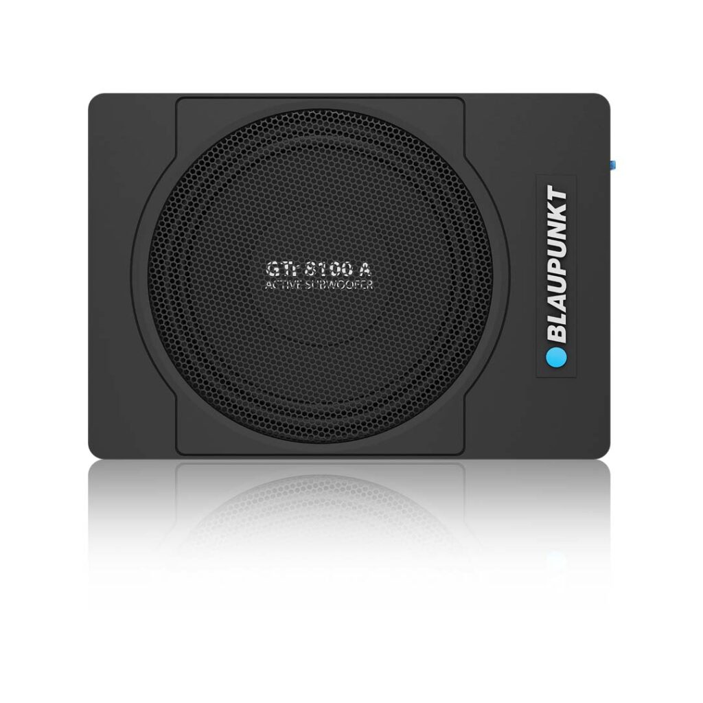 Blaupunkt GTw 190A Subwoofer Attivo Under Seat – 150W Max, 5"x8" 2 Ohm, Per Auto E Spazi Ridotti