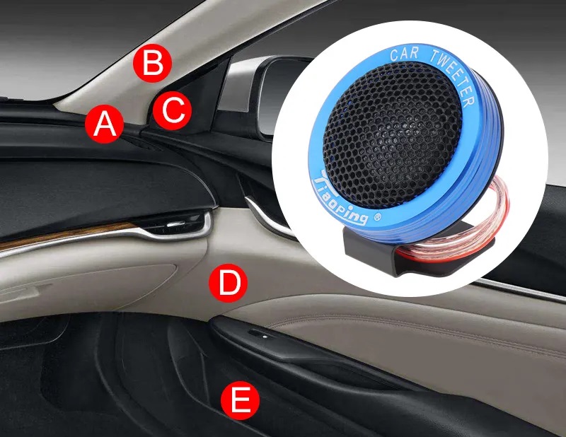 Cách tối ưu vị trí lắp Tweeter để mở rộng âm trường trên xe hơi